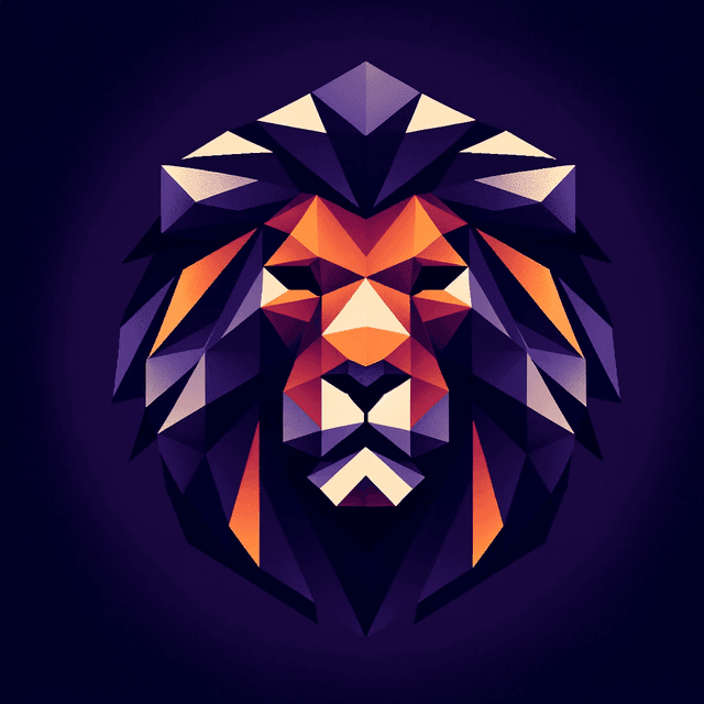 a portrait of a lion