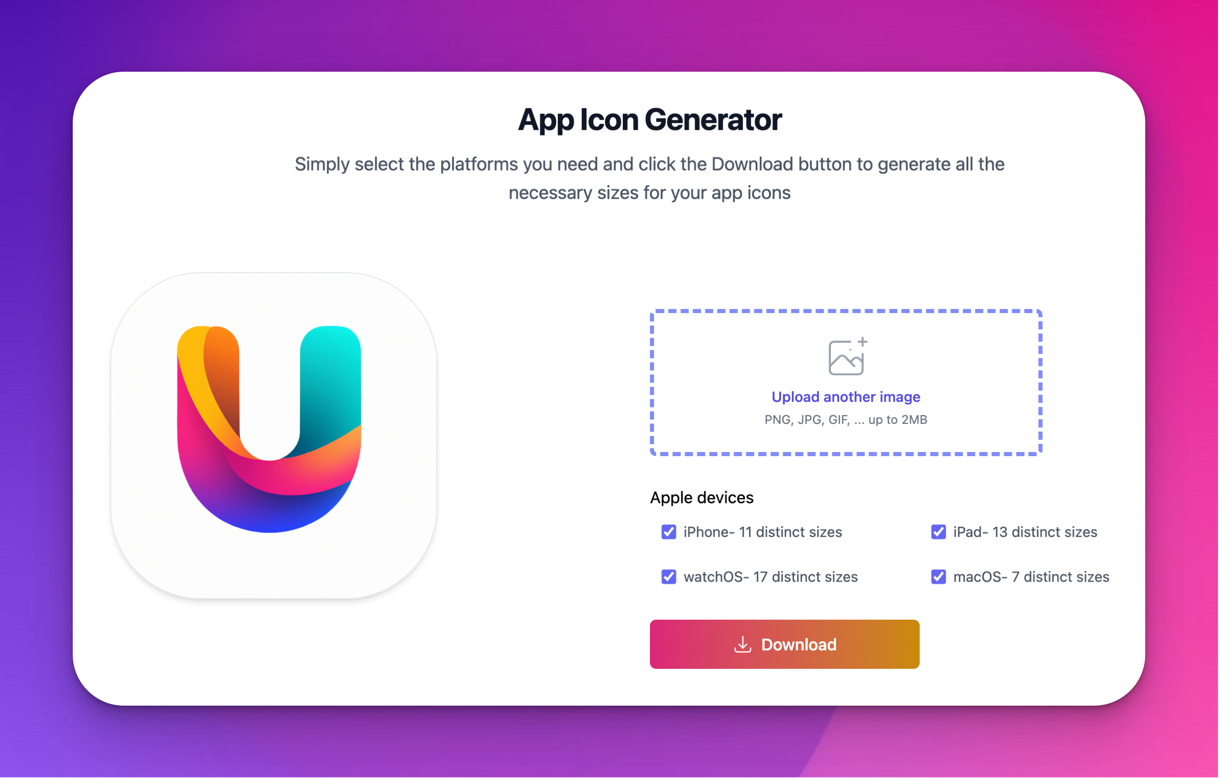 A demo of generating app icons that follow exactly Apple's design guideline