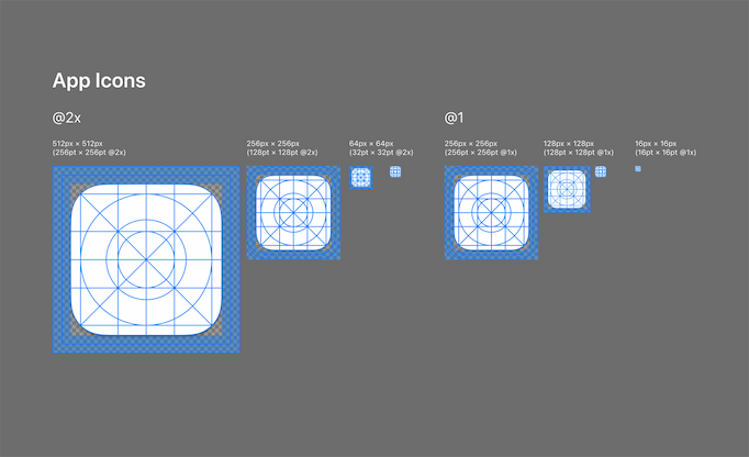 macOS 12 App Icon Production Templates