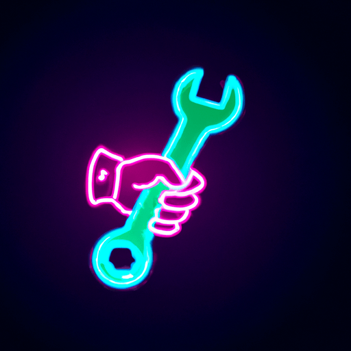 a tiny hand holding a wrench
