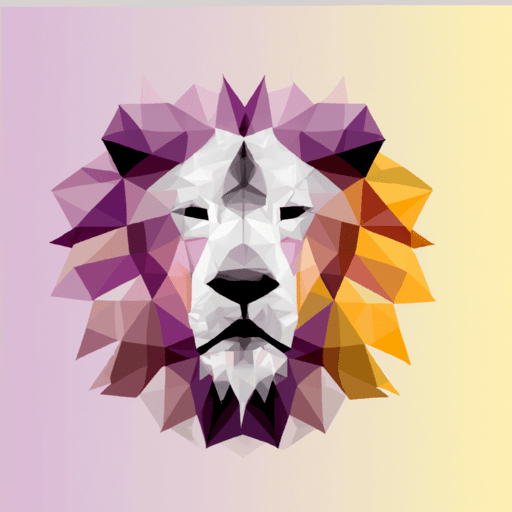a portrait of a lion